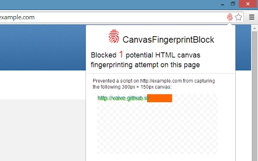 CanvasFingerprintBlock Screenshot Image