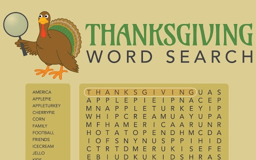 Thanksgiving Word Search Screenshot Image