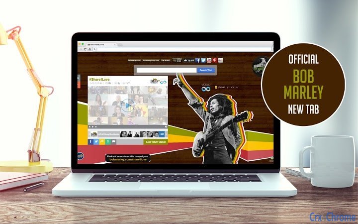 Bob Marley 2014 New Tab Screenshot Image