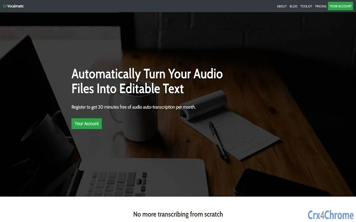 Vocalmatic: The Auto-Transcription Tool Screenshot Image