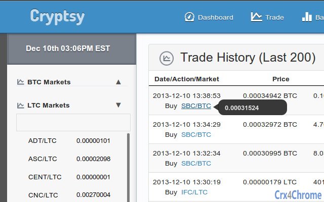 Cryptsy Suite Screenshot Image
