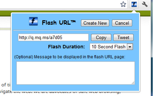Flash URL Shortener Screenshot Image