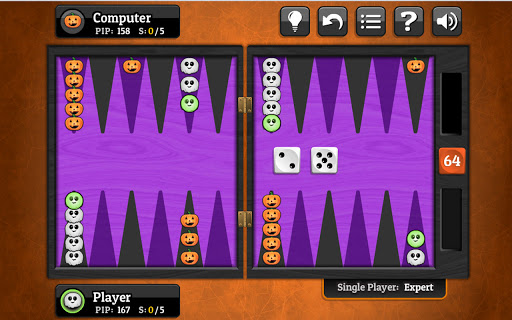 Halloween Backgammon Screenshot Image