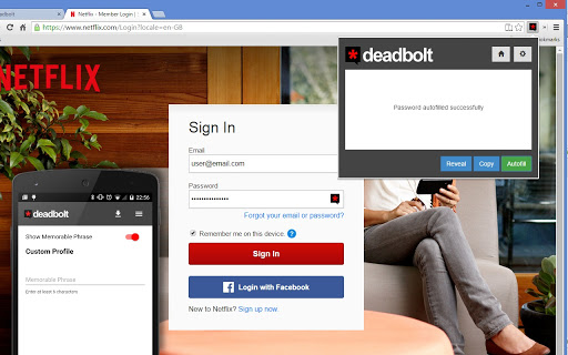 Deadbolt Password Generator Screenshot Image