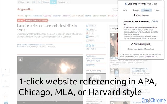 Cite This For Me: Web Citer Screenshot Image