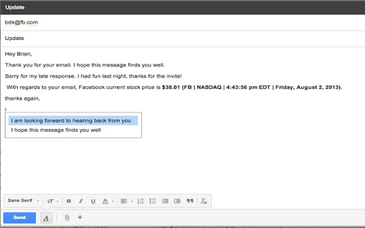 Autocomplete for Gmail Screenshot Image #1