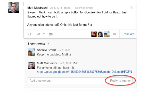 Replies and More for Google+ Screenshot Image