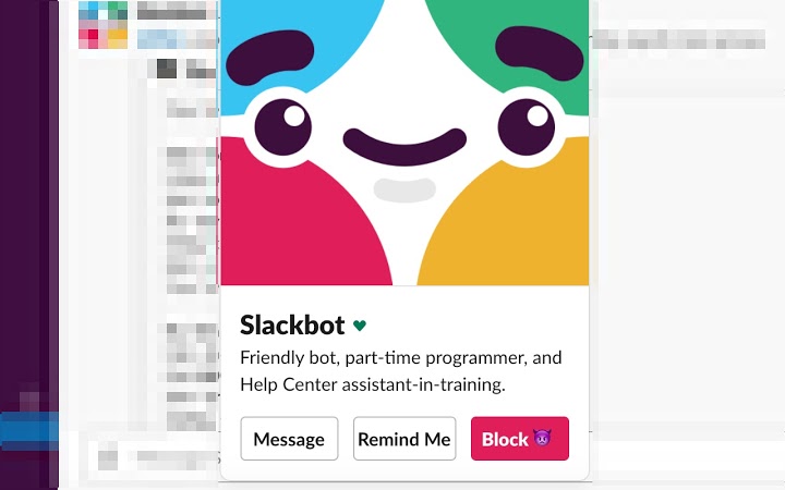 Slack Block User Screenshot Image