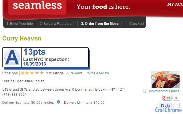 NYC Restaurant Inspection Letter Grades Screenshot Image #2