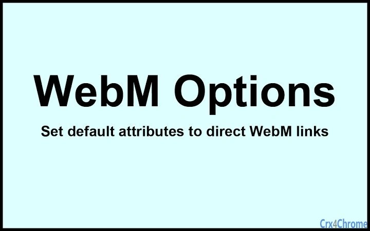 WebM Options Screenshot Image