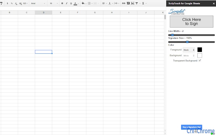 ScripTouch Sign and Save for Google Sheets Screenshot Image