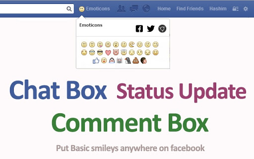 Facebook smileys Anywhere Screenshot Image