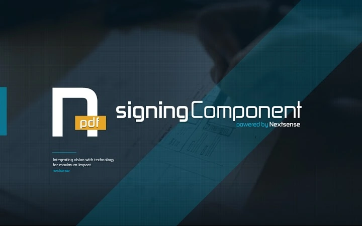 Nextsense PDF Signing Component Screenshot Image