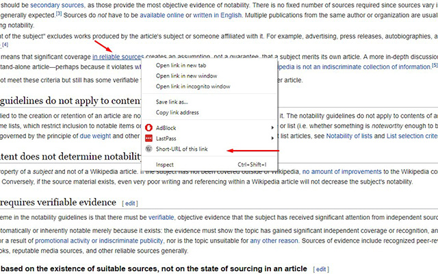 Wiki URL Shortener Screenshot Image