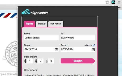 Skyscanner Screenshot Image
