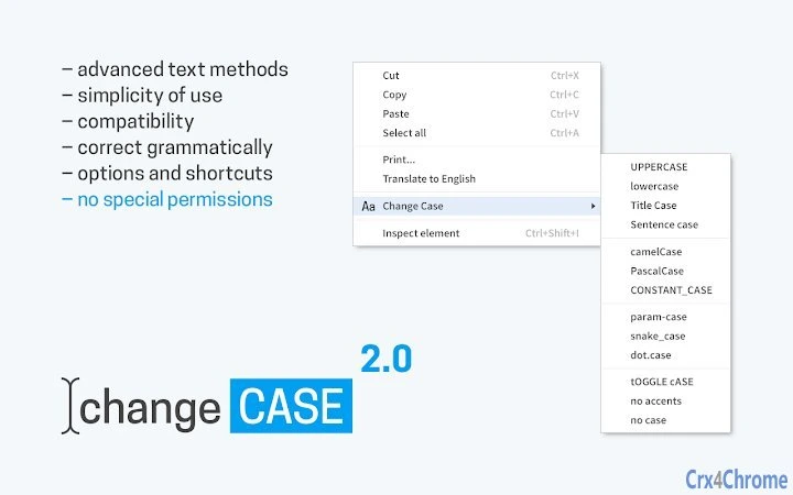 Change Case Screenshot Image