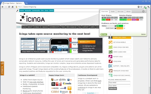 Icinga Status Screenshot Image