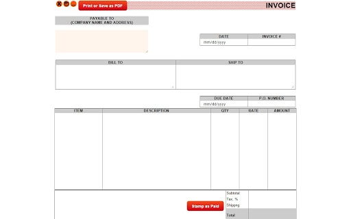 Qlip Invoices and Purchase Orders Screenshot Image