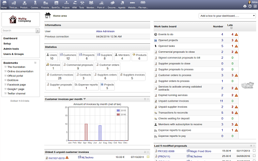 DoliCloud ERP & CRM Screenshot Image