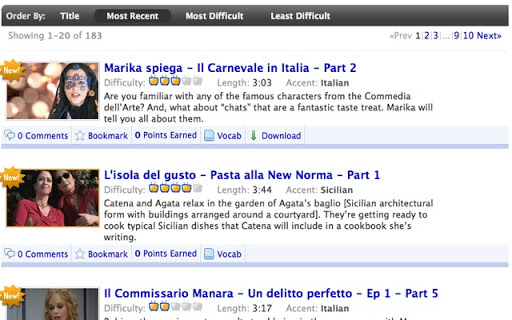 Learn Italian with Yabla Screenshot Image