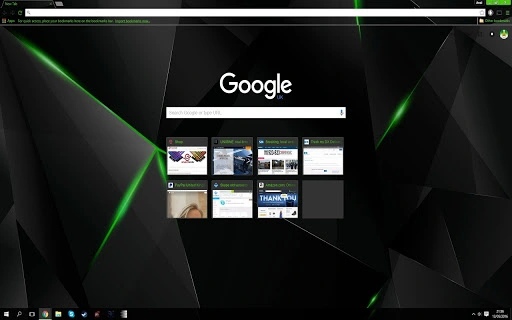 Black Green Shards Screenshot Image