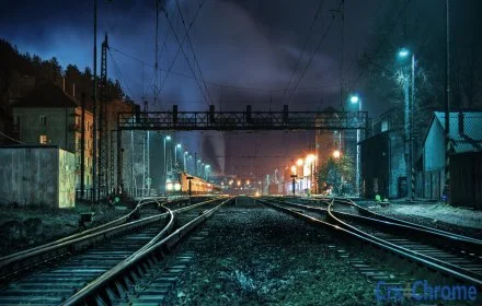 Midnight Train Dark Blue Theme
