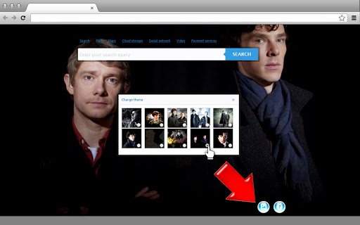 Sherlock New Tab page Screenshot Image