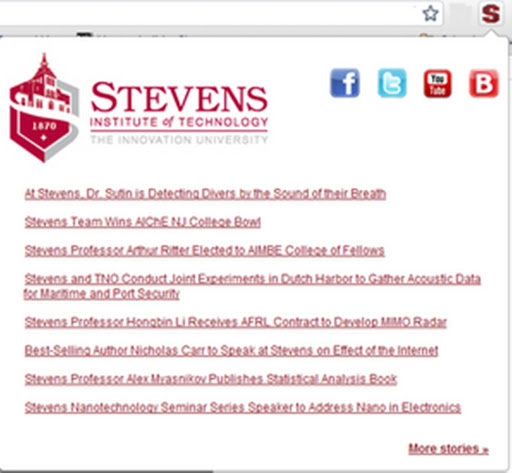 Stevens Institute of Technology News Screenshot Image