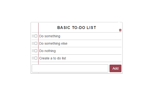 Basic To-Do List Screenshot Image