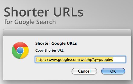 Shorter Google URLs