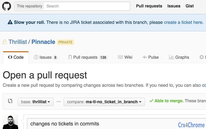 JIRA Tickets in Pull Requests Image