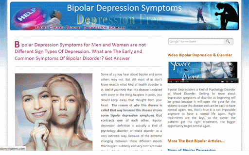 Bipolar Depression Symptoms Screenshot Image