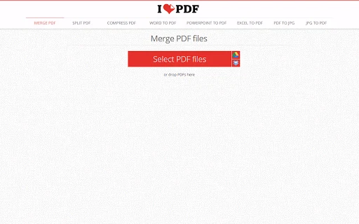 Merge PDF | ilovepdf.com Screenshot Image