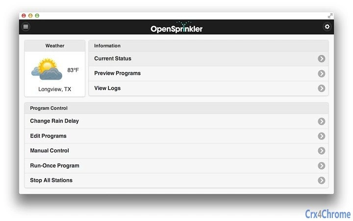 OpenSprinkler Screenshot Image