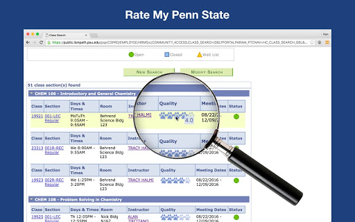 Rate My Penn State Screenshot Image