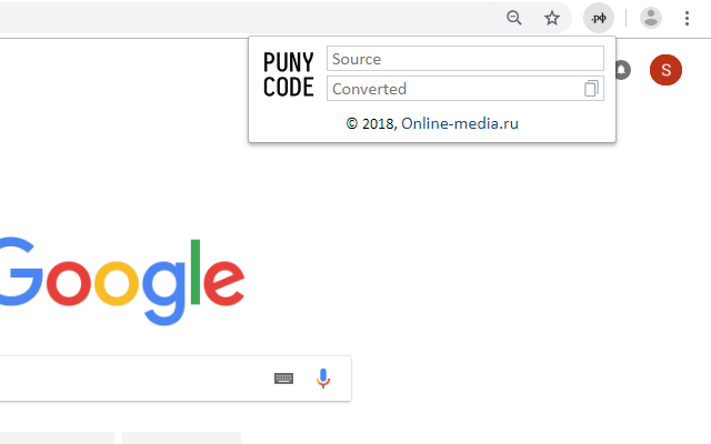 PunyCode Converter Screenshot Image