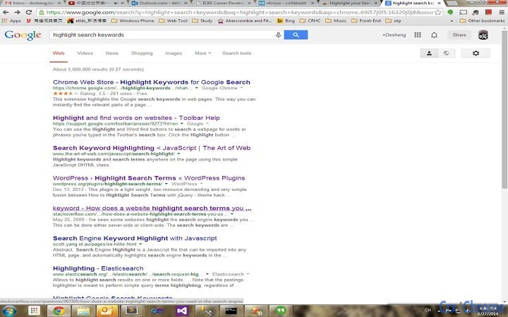Highlight Search Keywords Screenshot Image