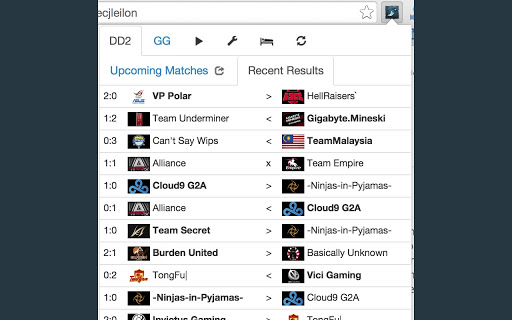 DotA 2 Match Ticker Screenshot Image