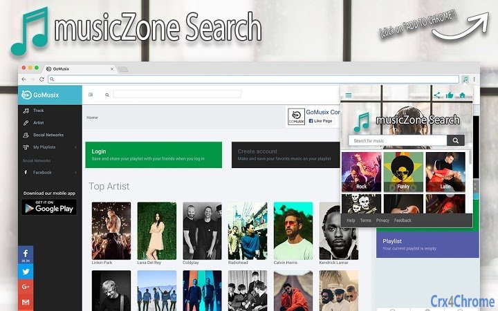 musicZone Search Screenshot Image