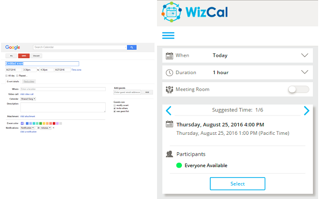 WizCal Screenshot Image