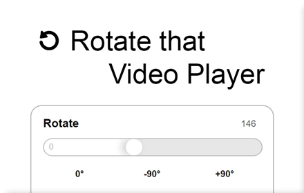 Rotate that Video Player