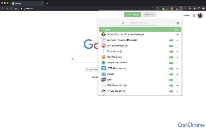 Custom Chrome Screenshot Image