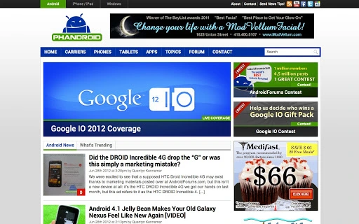Android News - Phandroid.com Screenshot Image