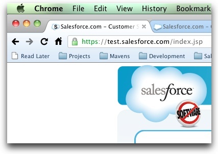 Salesforce.com Sandbox Favicon Extension Screenshot Image #1