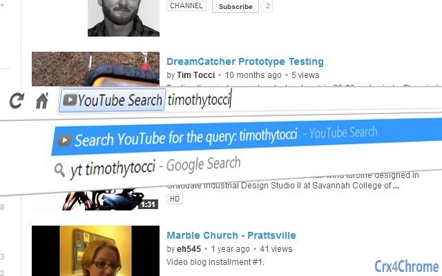 uTube Search Screenshot Image