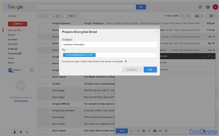 SecureMail for Gmail Screenshot Image #1