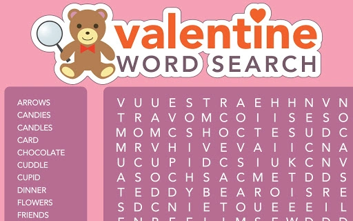 Valentine Word Search Screenshot Image