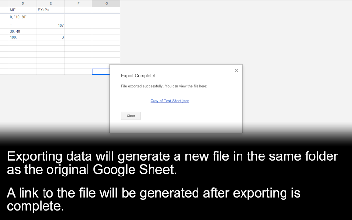 Export Sheet Data Screenshot Image #4