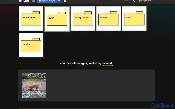 Imgur Favorite Folders Screenshot Image