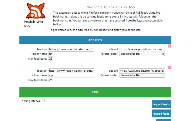 Foxish Live RSS Screenshot Image